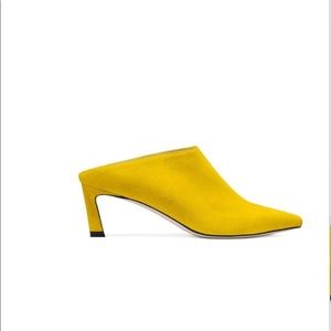 Stuart Weitzman Yellow “Mira” Mule Size 10.5